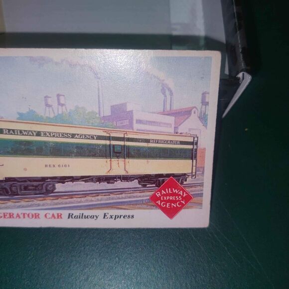 1955 Topps Rails and Sails #103 - Refrigerator Car - Railway Express - Lot of 2 - Picture 6 of 10